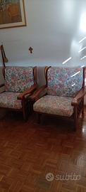 Set Poltrone e Divano rustici