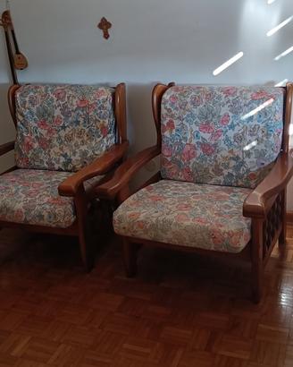 Set Poltrone e Divano rustici