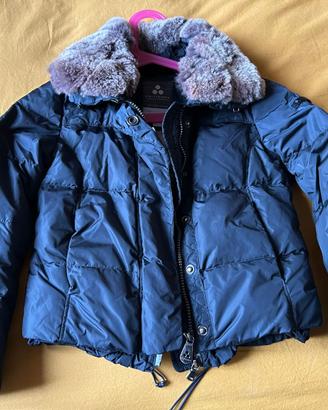 Piumino d'oca bambina 4 - 6 anni collo pelliccia