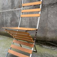 Sedie  pieghevoli in metallo e legno