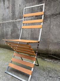 Sedie  pieghevoli in metallo e legno