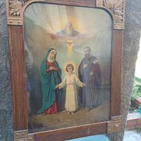 Quadro stampa sacra, con cornice antica