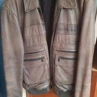 Bomber pelle marrone Calvin Klein