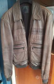 Bomber pelle marrone Calvin Klein