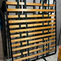 Rete matrimoniale  a doghe in legno incasso