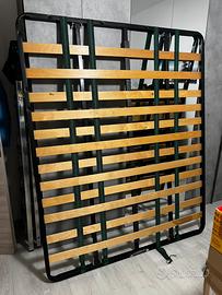 Rete matrimoniale  a doghe in legno incasso