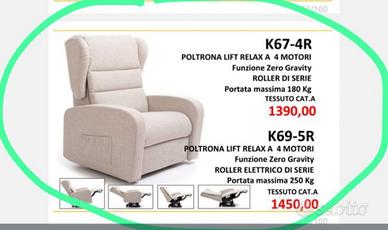 poltrona elettrica 4 motori