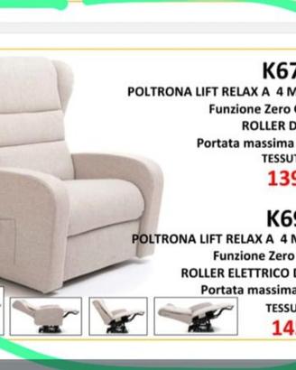 poltrona elettrica 4 motori
