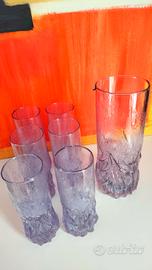 Set cocktail Alessandrite Fiamme Lilla anni 70