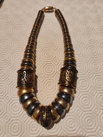 girocollo metallo  colore argento e oro