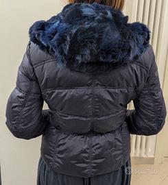 Giubbino inver donna blu piuma d'oca GeoSpirit tgM