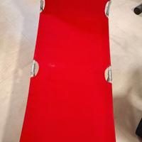 sdraio rosso lettino