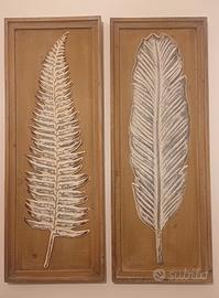 coppia quadri in legno 
