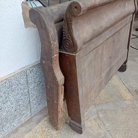letto a barca in noce