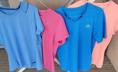 4 maglie maniche corte running Kalenji