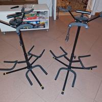 coppia stand triplo per chitarra + stand doppio