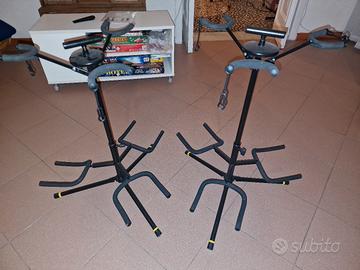 coppia stand triplo per chitarra + stand doppio