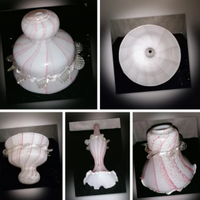 Set boccia lampadario vetro