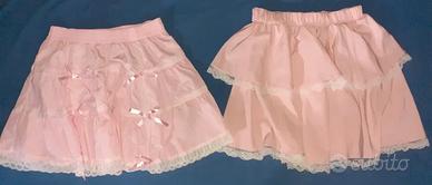 2 mini Gonne rosa stile cosplay sweet lolita girls