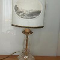 Lampada da tavolo cristallo e legno