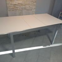 tavolo da cucina soggiorno allungabile bianco
