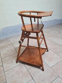 seggiolone in legno anni 60 