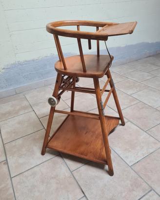 seggiolone in legno anni 60 