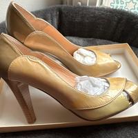 De Robert-scarpe pelle verniciata, tacco alto 38