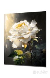 Quadro Stampa su Tela Rosa Gialla 70x120 cm