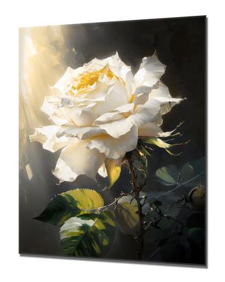 Quadro Stampa su Tela Rosa Gialla 70x120 cm