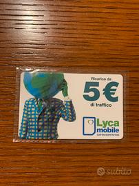 Ricarica Lycamobile da 5 euro