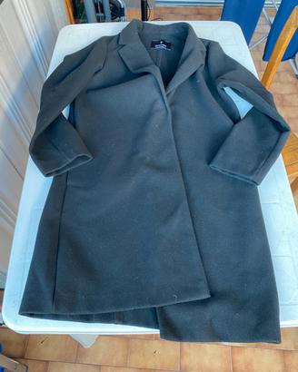 Cappotto donna nero 1 bottone
