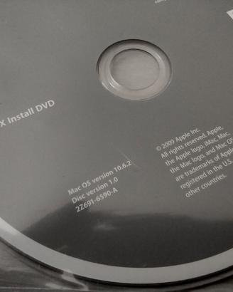 Mac OSX 10.6.2 Install DVD (iMac 2009)