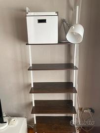 2 Scaffali metallo bianco e legno