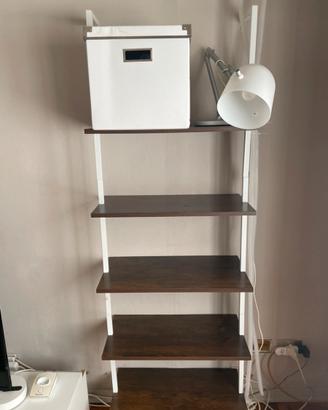 2 Scaffali metallo bianco e legno