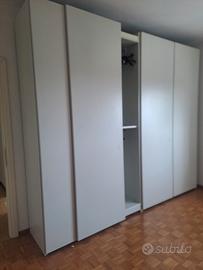 armadio 4 ante scorrevole laccato bianco