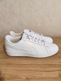 scarpe puma sneakers smash bianco 