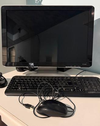 Monitor pc hp nero lucido web cam mouse tastiera
