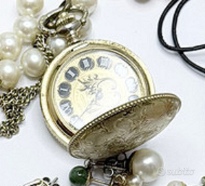 orologio vintage da taschino con catenina