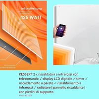 2 PANNELLI RADIANTI INFRAROSSI-KESSER k-wifh-425fb