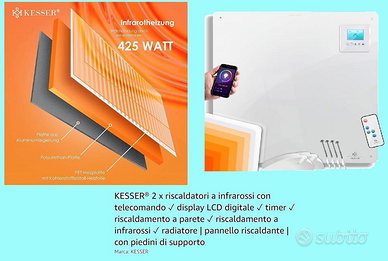 2 PANNELLI RADIANTI INFRAROSSI-KESSER k-wifh-425fb
