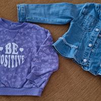 Giacchina jeans  e felpa 