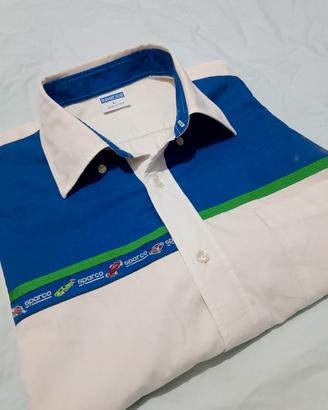 Camicia Sparco bianca/blu - Taglia L