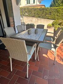 Tavolo da esterno+sedie e panchina