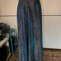 Splendente gonna maxi turchese hand made