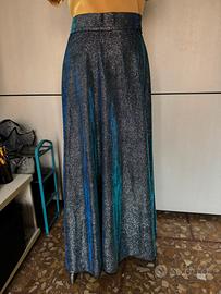 Splendente gonna maxi turchese hand made