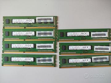 Lotto 7 banchi RAM Samsung 4gb ddr3 1600mhz
