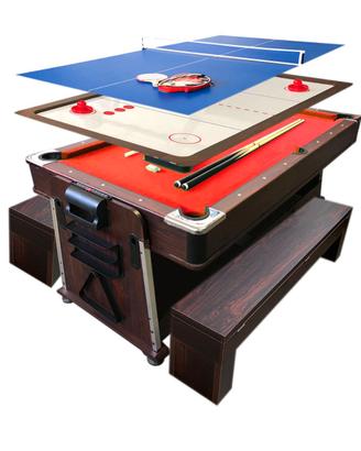 Biliardo Pingpong Air Hockey Mattew Rosso+Panche