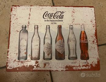 Insegna Coca-Cola in latta.
