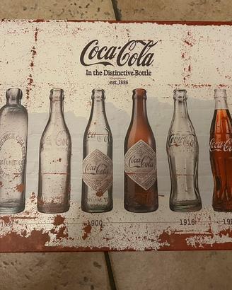 Insegna Coca-Cola in latta.